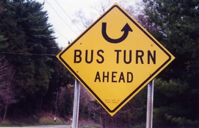 Bus Turn Ahead (Otis, MA)