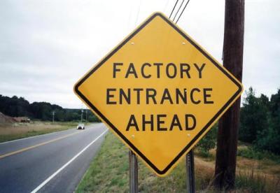 Factory Entrance Ahead (South Windham, CT)