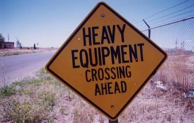 Heavy Equipment Crossing Ahead (Roswell, NM)