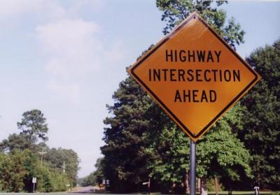 Highway Intersection Ahead (Karnack, TX)
