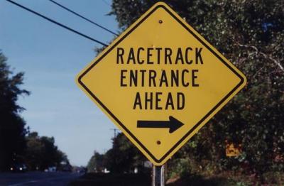 Racetrack Entrance Ahead (Hinsdale, NH)