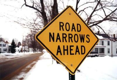 Road Narrows Ahead (West Brookfield, MA)