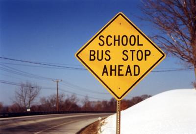 School Bus Stop Ahead (Westfield, MA)