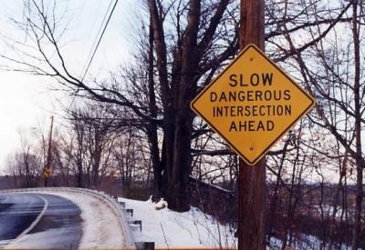 Slow Dangerous Intersection Ahead (Ludlow, MA)