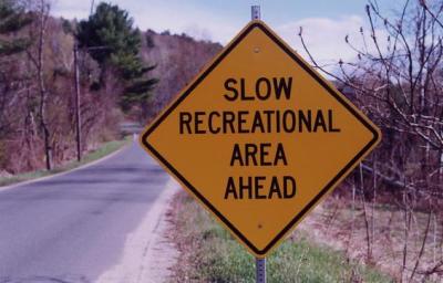 Slow Recreation Area Ahead (Conway, MA)