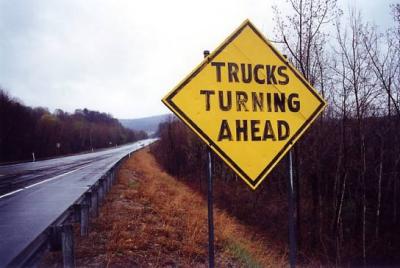 Trucks Turning Ahead (Millers Falls, MA)