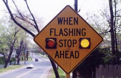 When Flashing Stop Ahead (Springfield, MA)