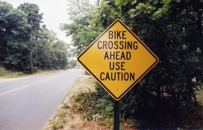 Bike Crossing Ahead Use Caution (Eastham MA)
