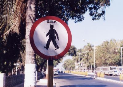 Pedestrians With Mouse Ears Crossing (Bombay)