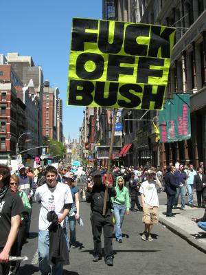 Anti-War Signs from April 29, 2006 New York City Protest March