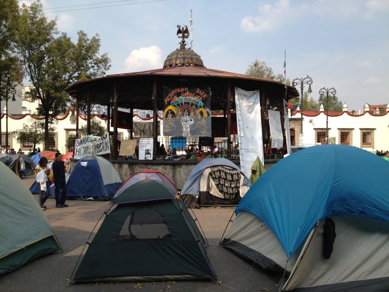 Indignates protesters campament at the Plaza