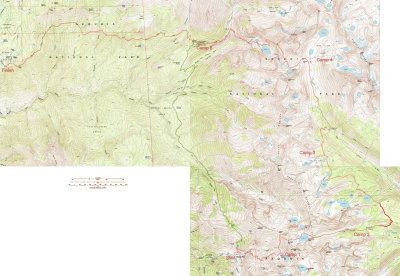 USGS maps for the hike.