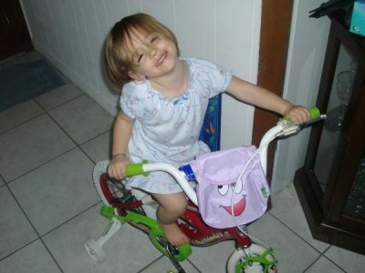 Kyra and her new bike...