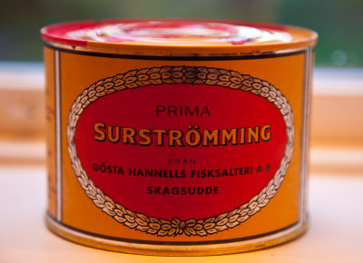 Can of fermented herring