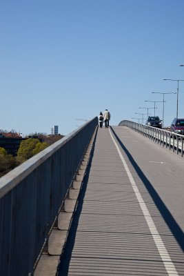 The long walk up the bridge