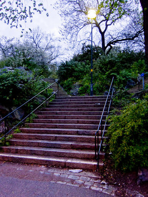 The stone stairs