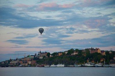 Hot air ballon over Stockholm