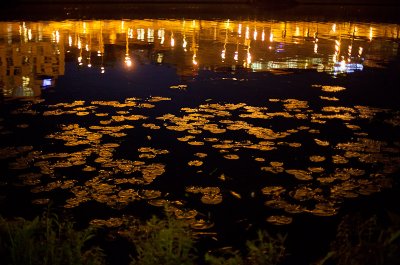 Night view of the canal