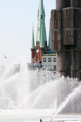 Sergels torg and Klara church