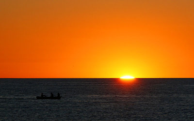 July 18: Boating at sunset
