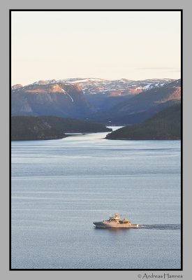 Coast guard in Namsen-fjord