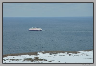  Hurtigruten southwards near Vard