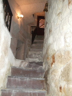 Goreme: It is a steep and narrow climb to the Taskonak restaurant and registration.  No railing either.