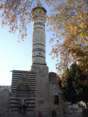 Minaret and entrance to the Ulu Cami in Old Adana.