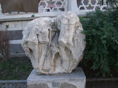 Reliefs outside the closed archeology museum