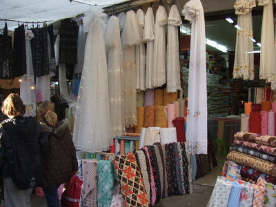 Dry goods in the Izmir bazaar.