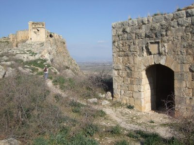 You go through a large hall to come out this door onto the fortress grounds.  We are still far from the next fortress.