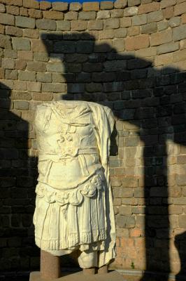 sculpture Of Emperor Trajan In Acropolis