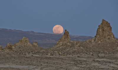 The Perigee Super Moon at the Pinnacles of Trona, CA