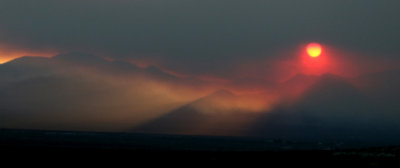 Smokey Sierras at Sunset