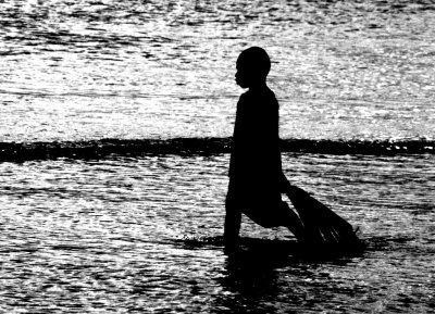 Young Boy Walking in Fiji