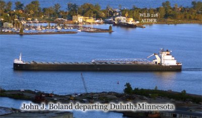 John J. Boland departing Duluth