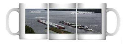 Tows Passing on Mississippi River