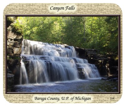Canyon Falls Framed Mouse Pad