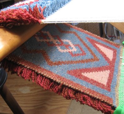 a look at the back side of the weaving