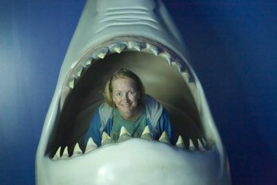 Joann happy to be in sharks jaws