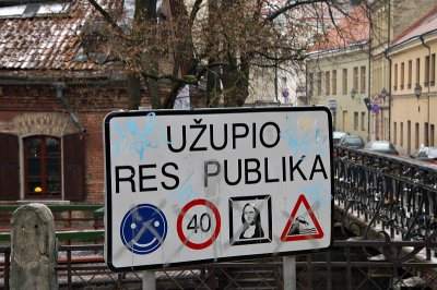 Entering the Užupis Republic