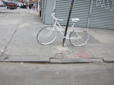 Ghost Bike - a reminder for us to ride safely