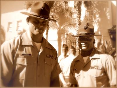 Drill Instructor Dorsey and Senior D.I. Bamba