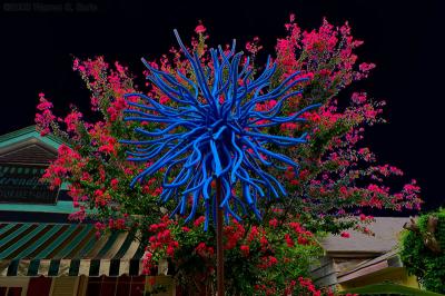 Crape Myrtle and a Sculpture by Frank Holder by Warren Sarle