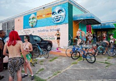 Super Happy Fun Land World Naked Bike Ride Nola influences