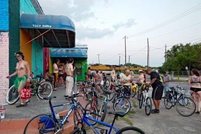 Super Happy Fun Land World Naked Bike Ride gathering