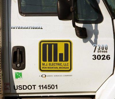 MJ Electric supplied the bucket truck 