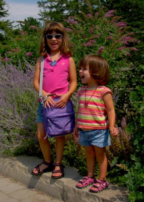 Kate & Ava with butterfly necklaces