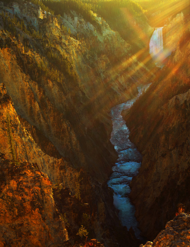 Sunset in the Yellowstone