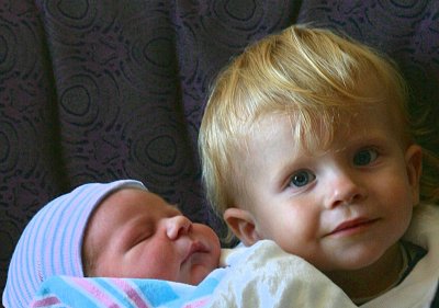 Rowan and his newborn brother Lucas